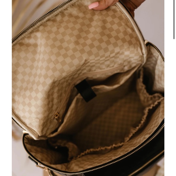 ForeverFrench Vegan Leather Diaper Bag Backpack - Picture 2 of 8